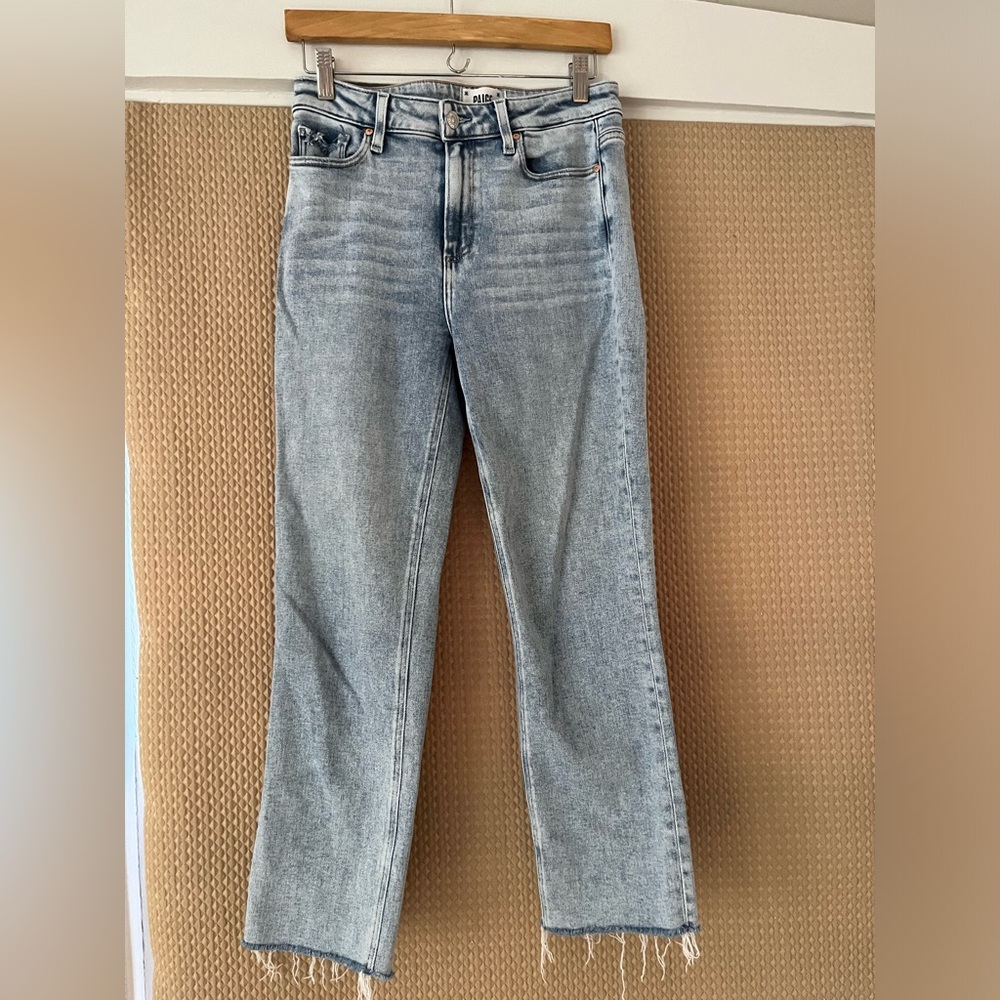 Paige Denim-  size 28.  Cindy Crop jeans. Color Mariska. Light wash